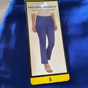 Hilary Radley Built-in Tummy Control Panel 27 in. Inseam, size S Color Blue NWT